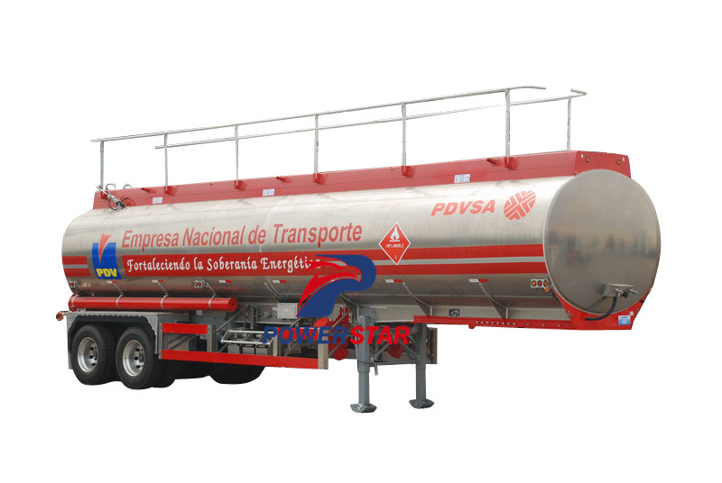 Chine meilleur prix 50m3 réservoir de carburant en alliage d'aluminium semi-remorque fabricant fournisseur
