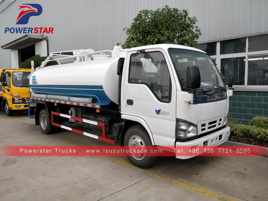 Philippines Fecal sewage sucker truck Isuzu sewer pump tanker vehicle for sale
