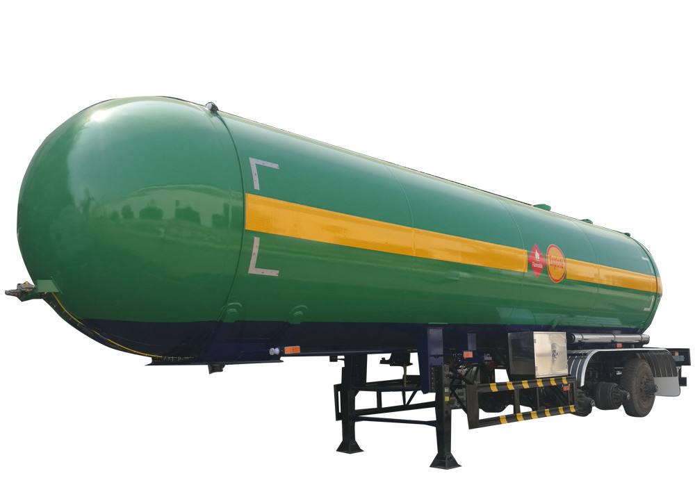 Semi-remorque citerne de camion de gaz de pétrole liquéfié de 5 000 L avec essieux pour GPL