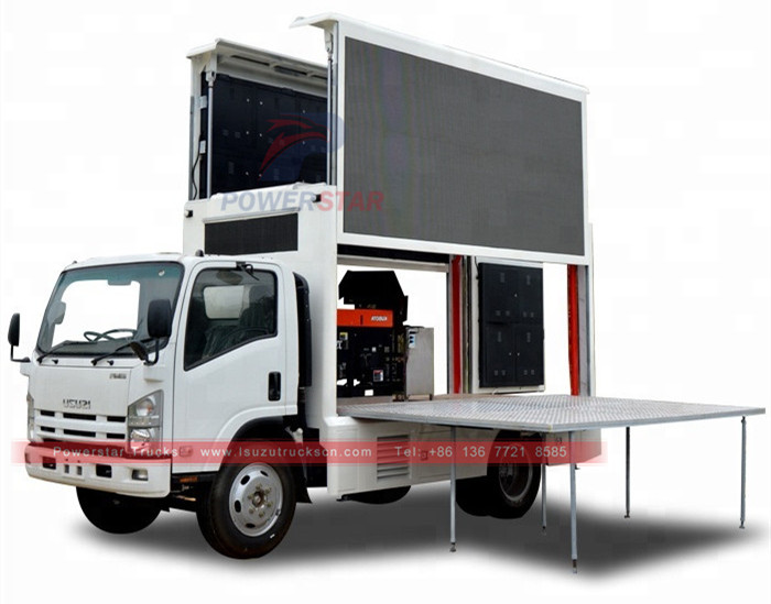 Camion de publicité extérieure à écran LED mobile ISUZU ELF