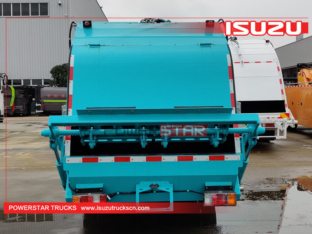 Mongolie Nouveau camion compacteur de déchets hydraulique ISUZU 4-5 tonnes NKR NPR 130HP à vendre