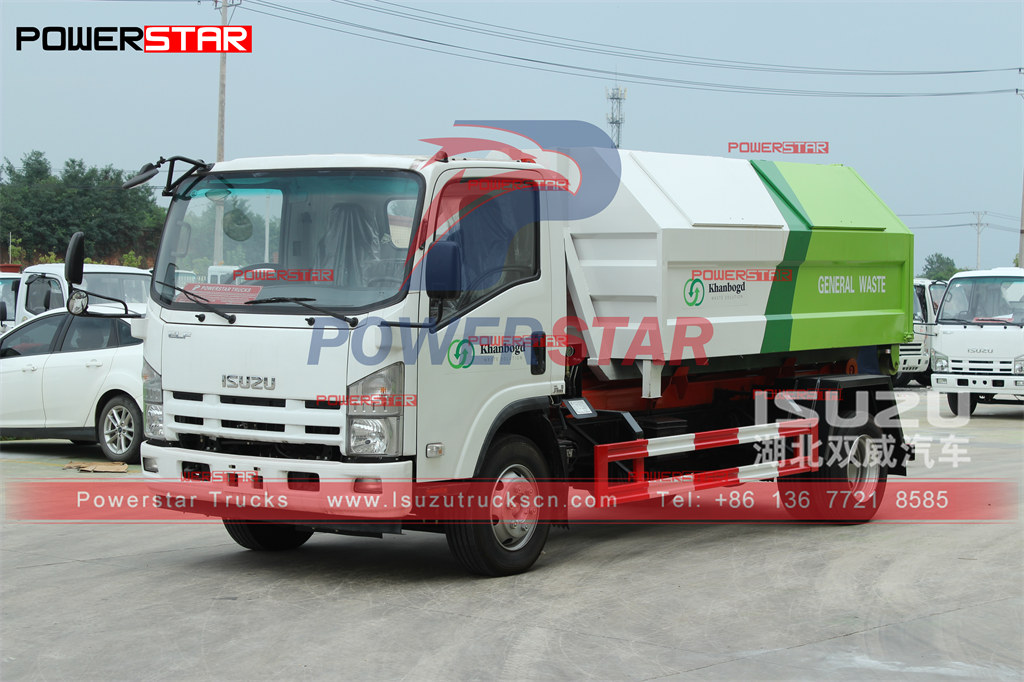 ISUZU Hook 8CBM Loader Truck Exportation manuelle Mongolie