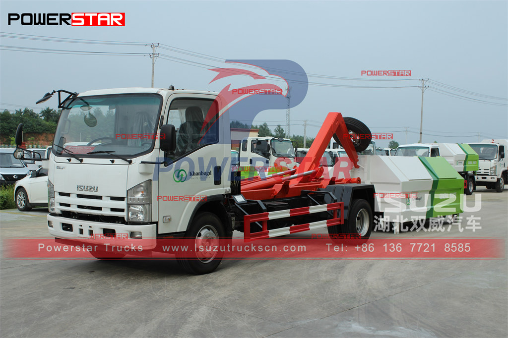 ISUZU Hook 8CBM Loader Truck Exportation manuelle Mongolie