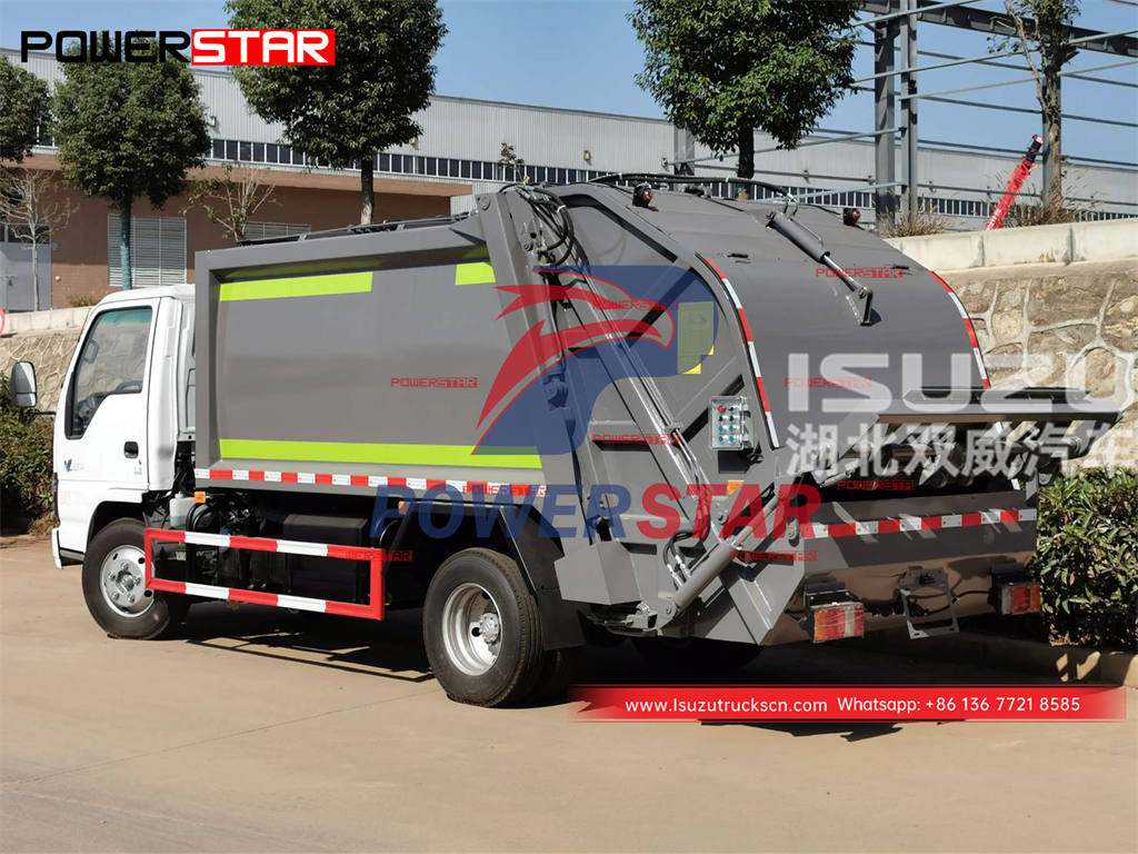 Camion de compression de déchets ISUZU 4 × 4 600P léger au camion promotionnel
