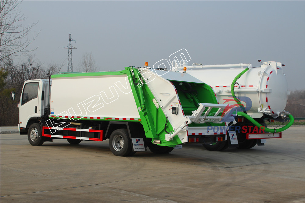 système de trémie de camion compacteur de déchets isuzu
