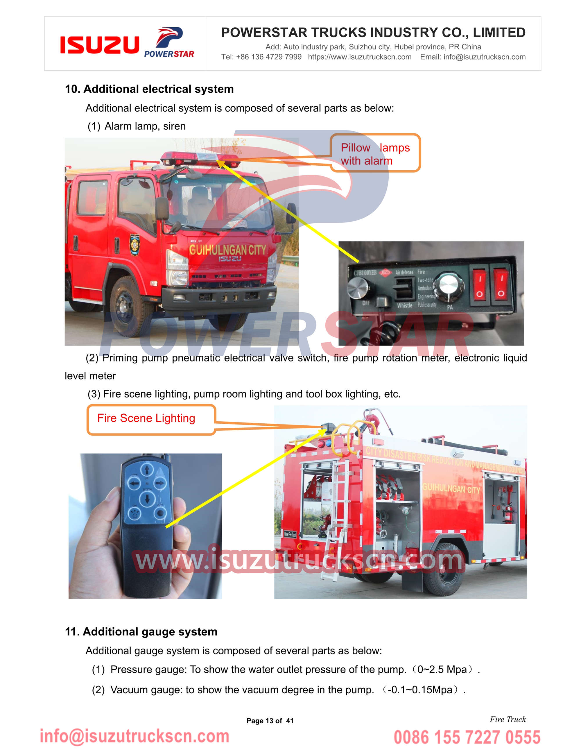 Camion de pompier Isuzu ELF