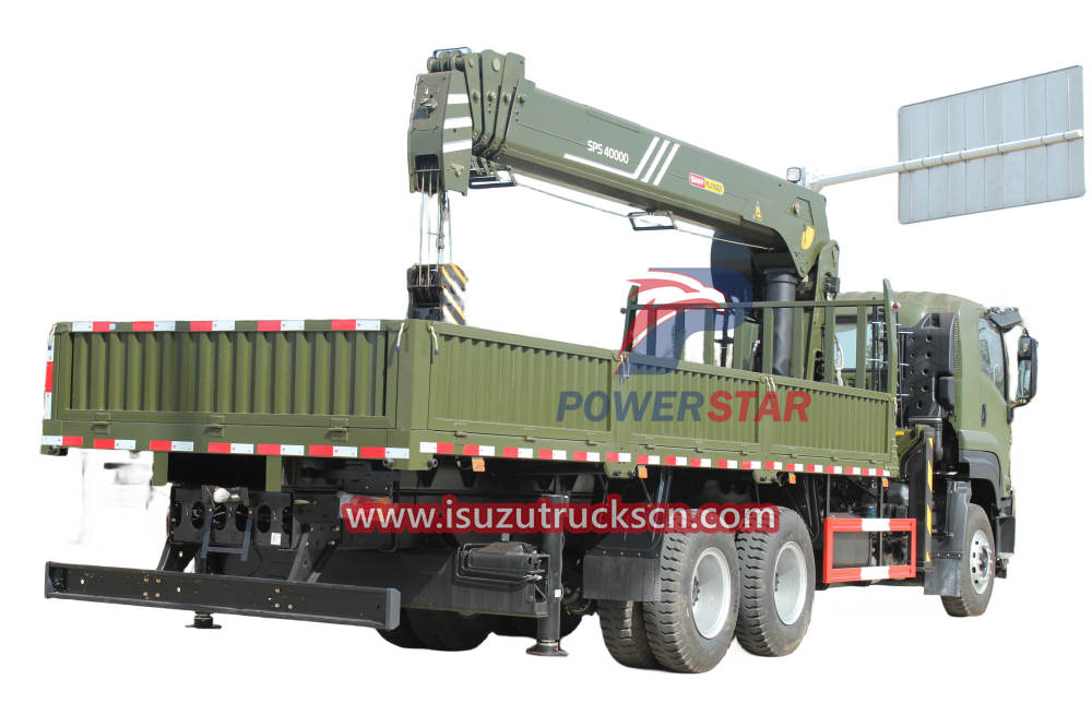 Le nouveau camion militaire utilisé Isuzu Giga a monté des grues télescopiques de boom de 16tons Palfinger SPS40000