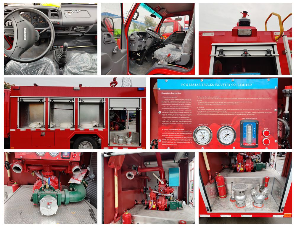 équipement de camion de pompiers isuzu