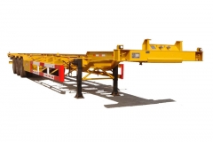 3axles/2axles flatbed/skeleton semi trailers for shipping one 40feet or two 20feet container