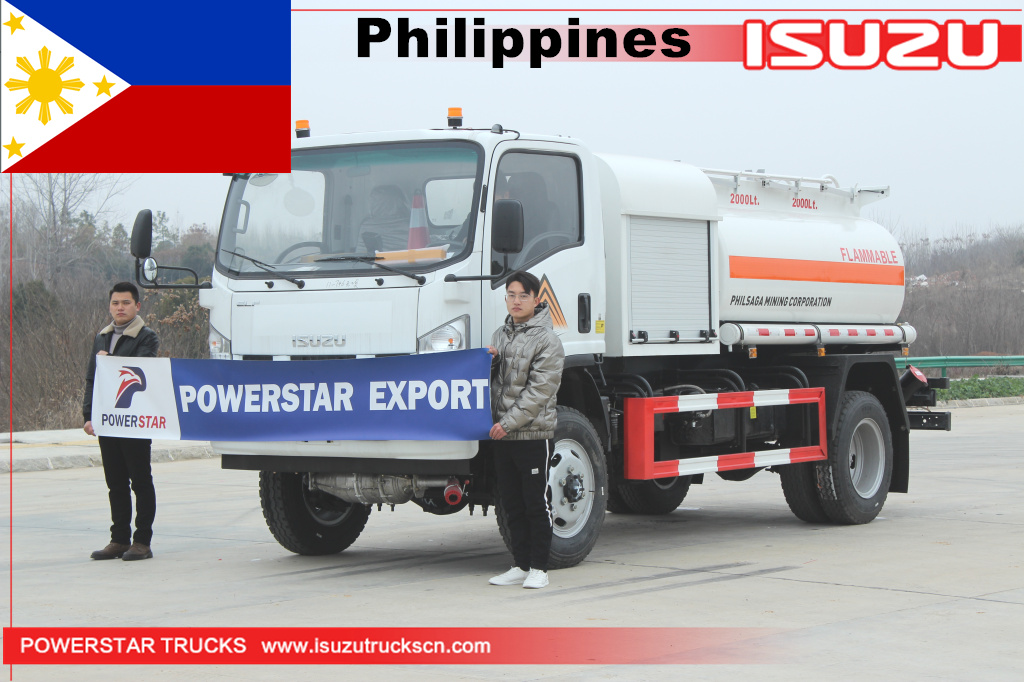 Philippines - ISUZU 4X4 Traction intégrale Réservoir de mazout avec distributeur
