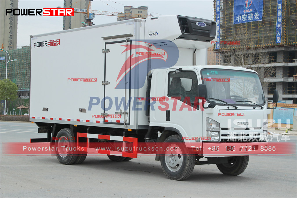 Camion congélateur ISUZU ELF 8-10 tonnes avec unité CARRIER exportée aux Philippines
