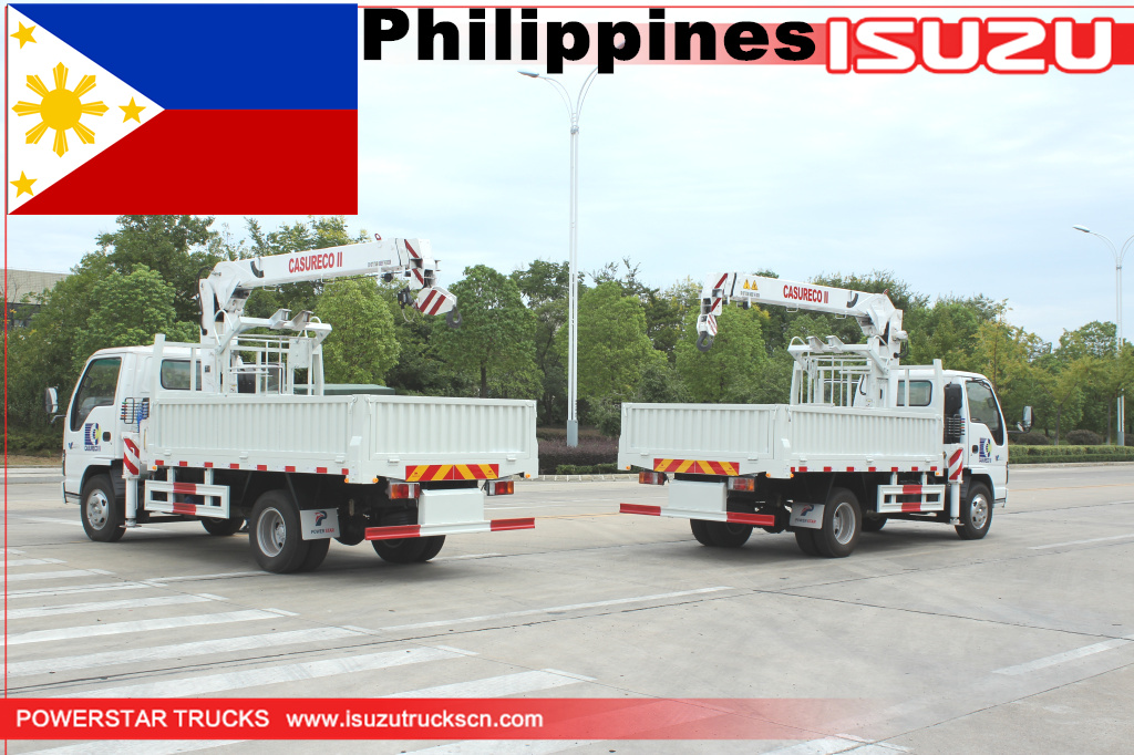 Philippines - 2 unités ISUZU Manlifter avec grue à panier

