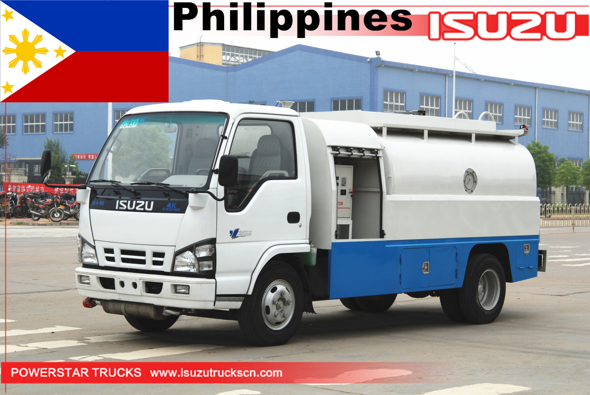 philippines - 1 unité isuzu carburant ravitaillement camion-citerne