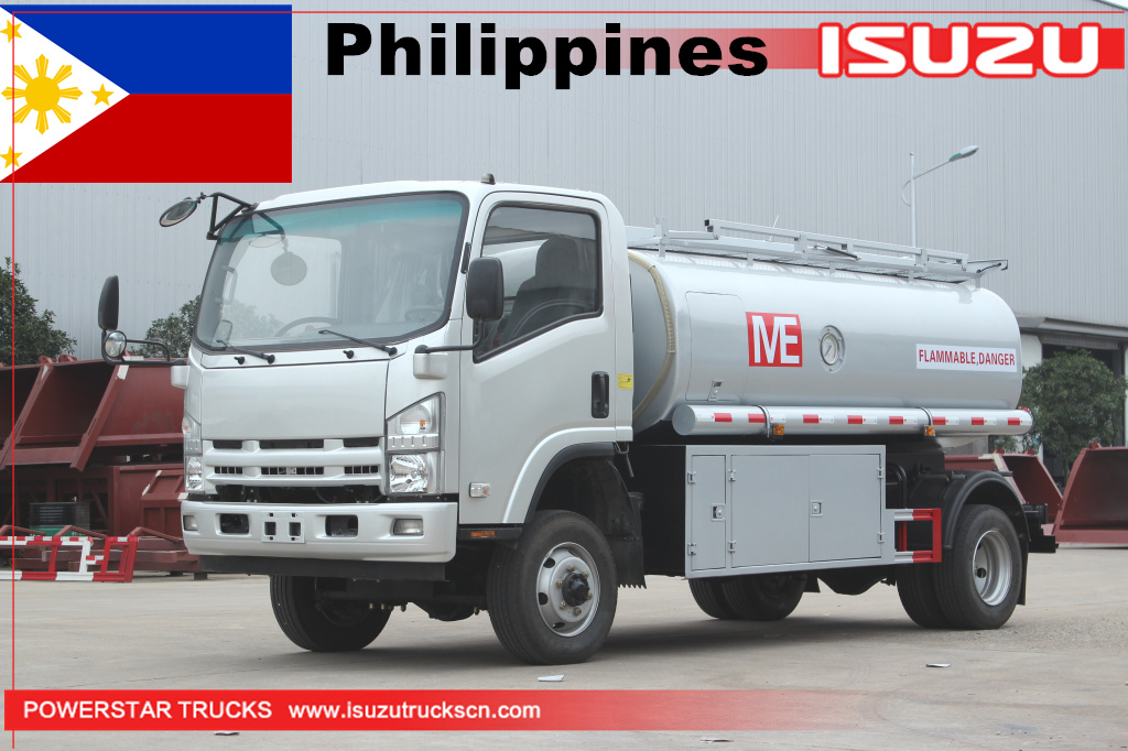 Philippines - 1 unité ISUZU ELF 700P 4WD 4*4 camions-citernes à mazout
