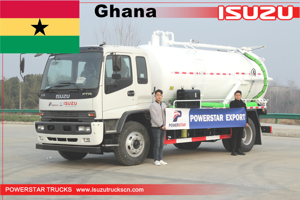 Ghana- Camion pompe à vide pour eaux usées ISUZU FTR
