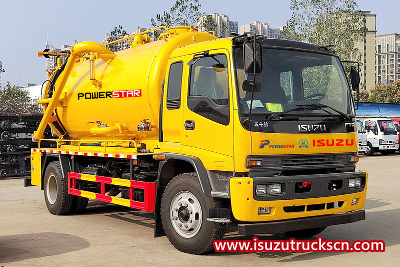 Camion original d'aspiration d'eaux usées de vide d'ISUZU FTR 10CBM d'usine à vendre
    