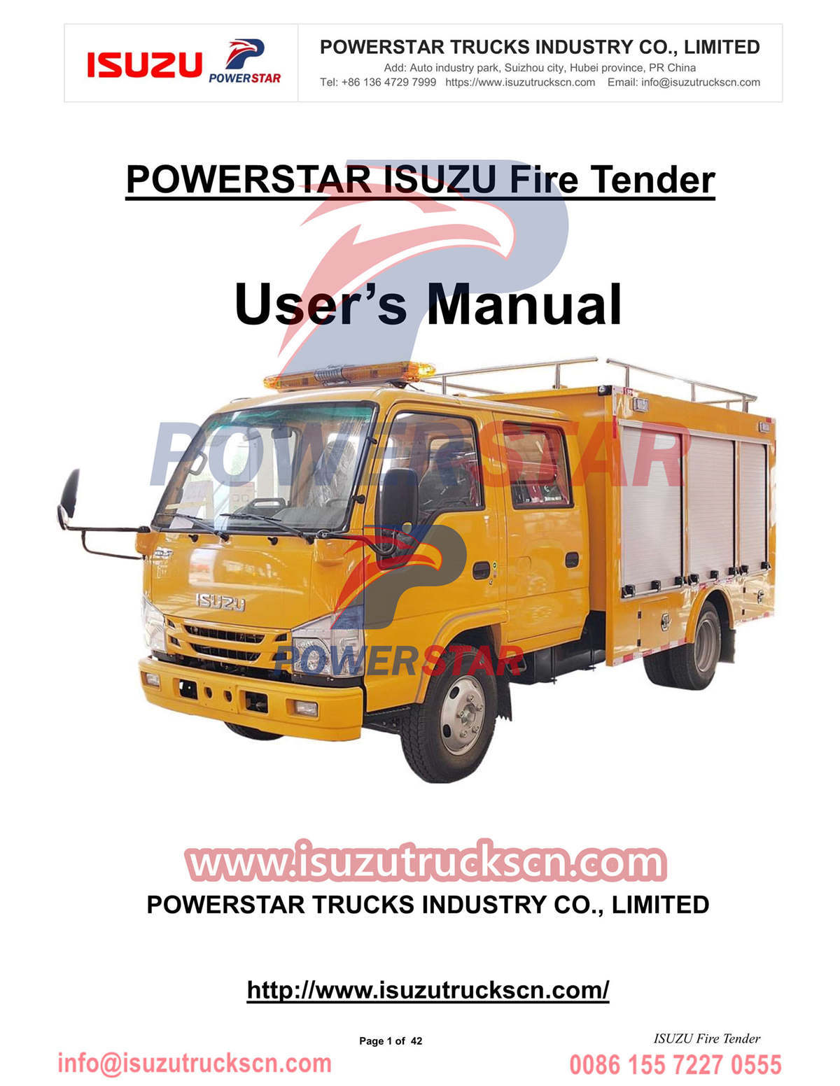 ISUZU Fire Engine mini ELF Rescue Fire Truck exportation Jordanie
        