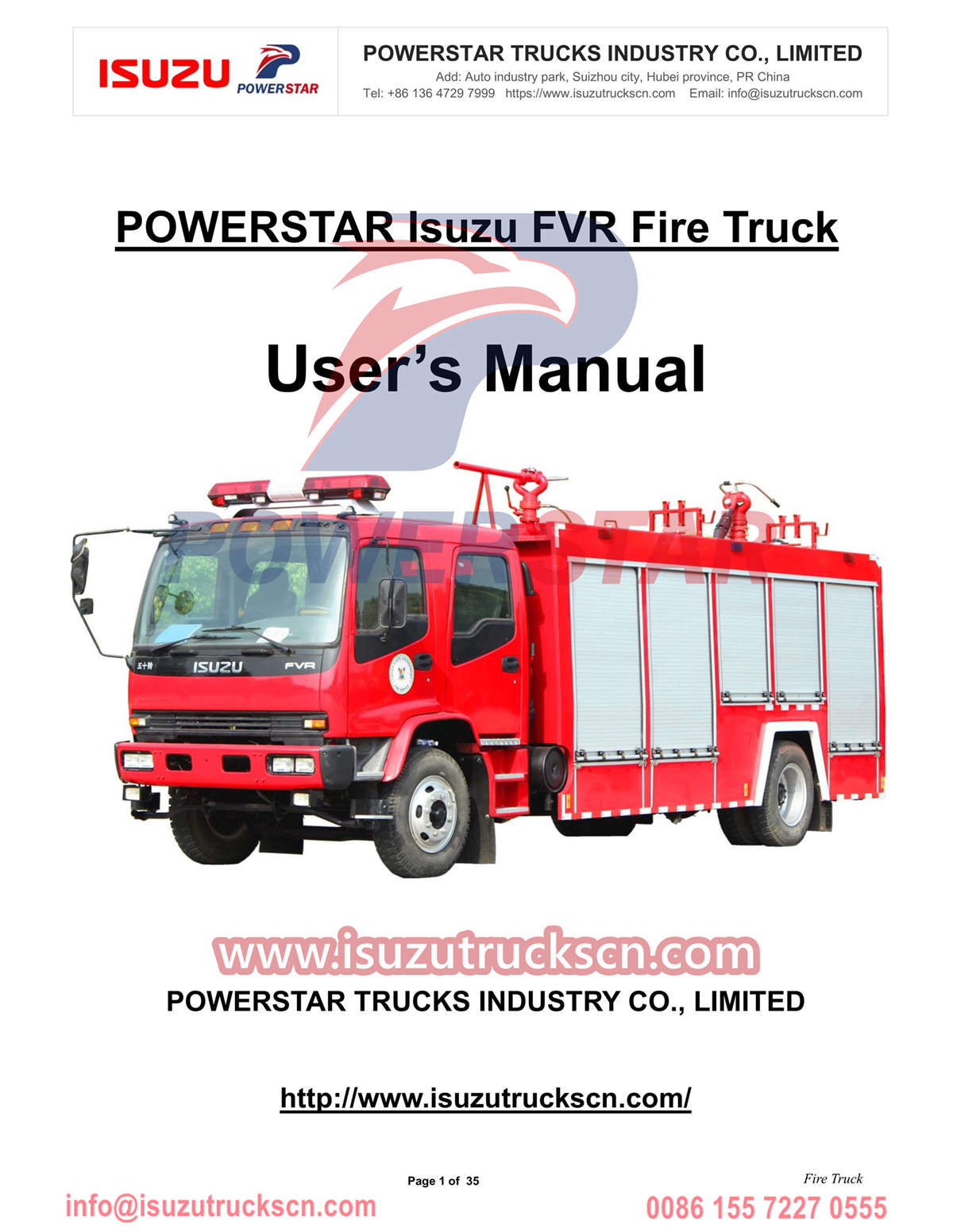 Exportation manuelle du camion de pompiers Isuzu FVR 6cbm vers le Nigeria
        