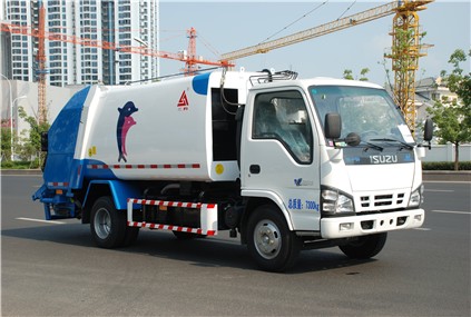 Camion de déchets japonais Isuzu 5m 3, camion à ordures à vendre, Compacteur de déchets