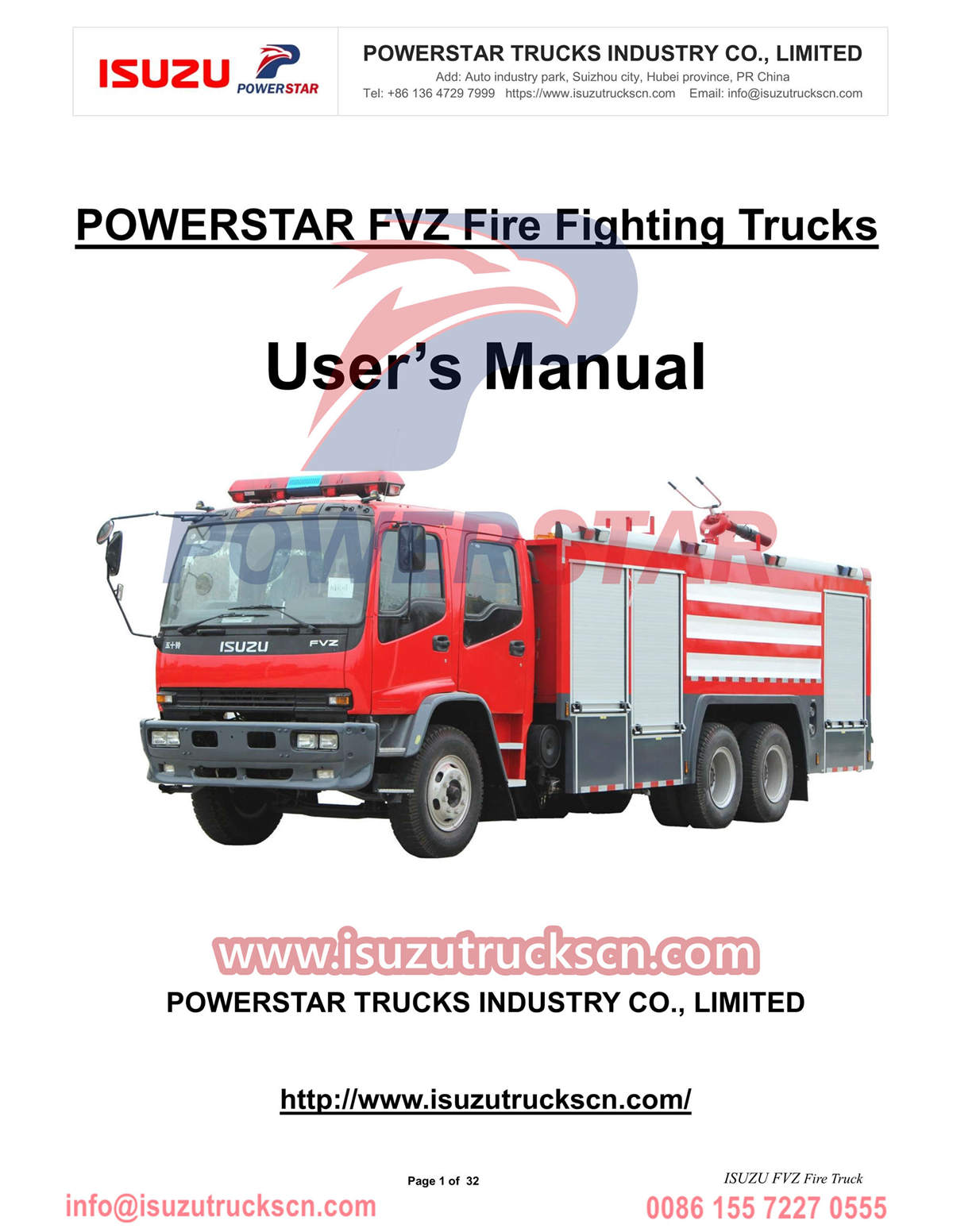 Exportation manuelle du manuel d'utilisation du camion de pompiers ISUZU vers la Gambie
        