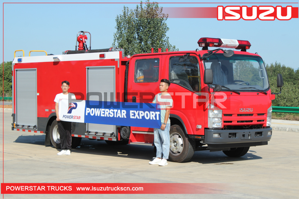 Camion de pompiers en mousse Powerstar Isuzu Nqr 700p 4*2 4HK1-TC51 190HP