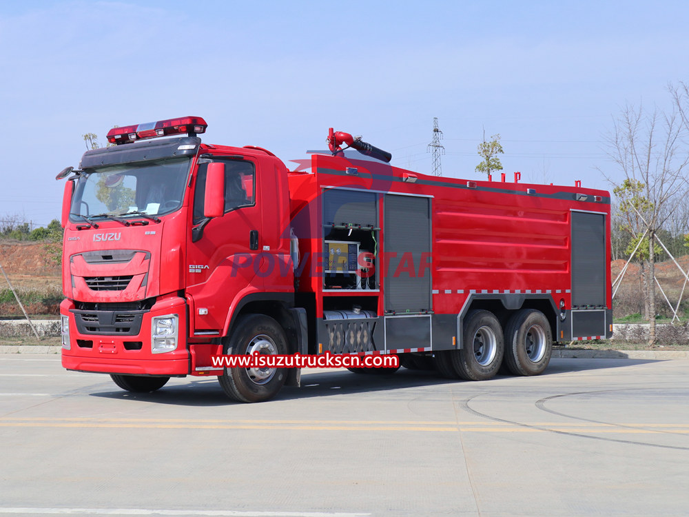 Entretien du camion de pompiers du réservoir d'eau Isuzu
    