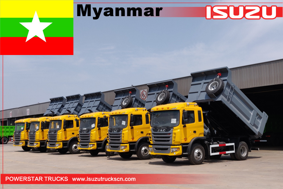 Myanmar - camions à benne 6units jac