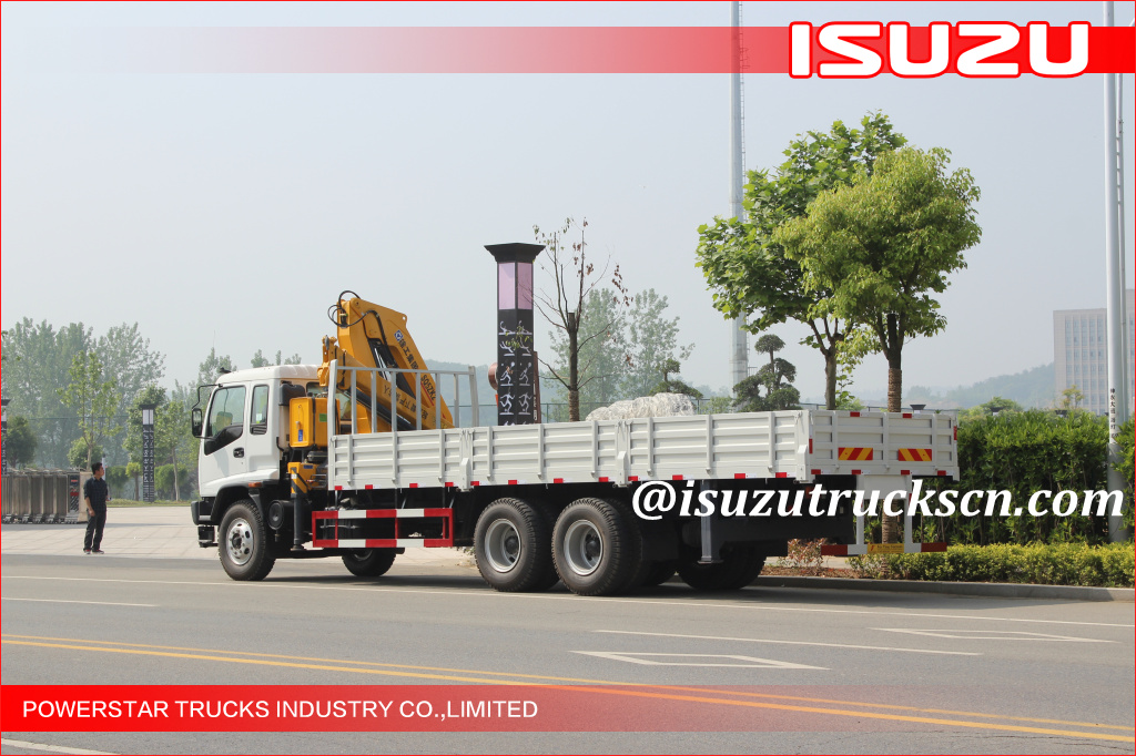  10 wheels Heavy Duty Isuzu Knuckle Boom Truck Crane, ISUZU Crane trucks