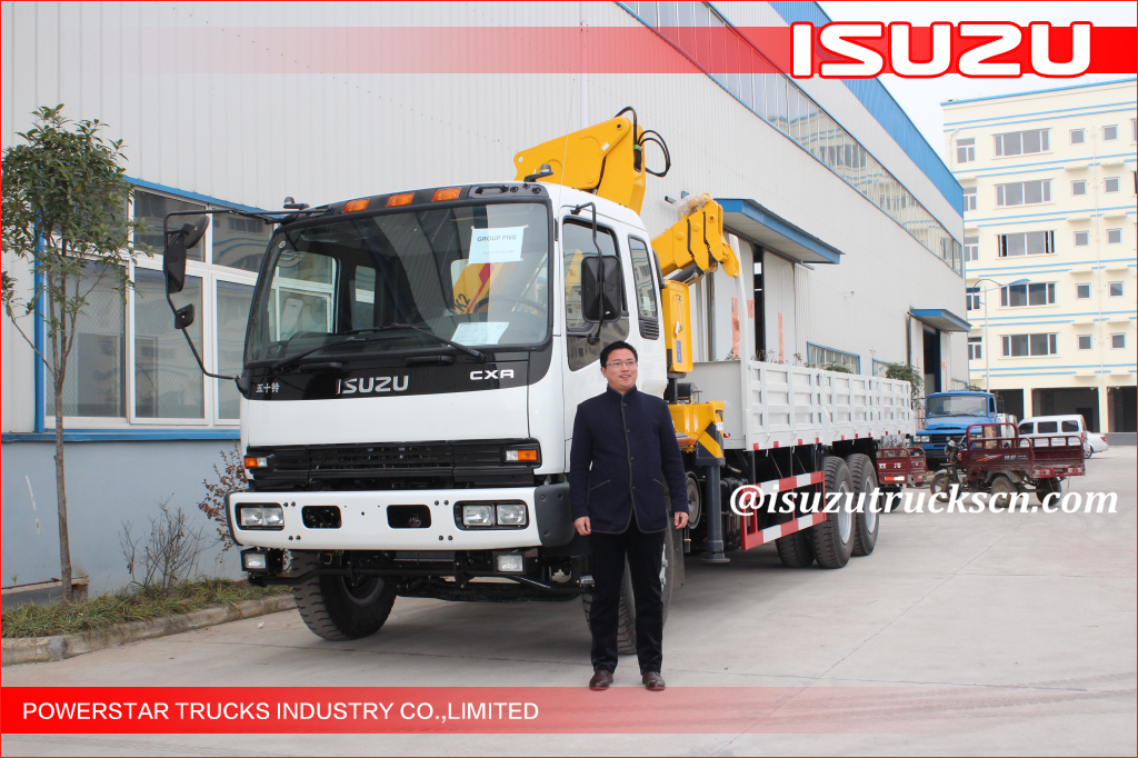 ISUZU 12tons truck mounted crane hydraulic truck mounted crane