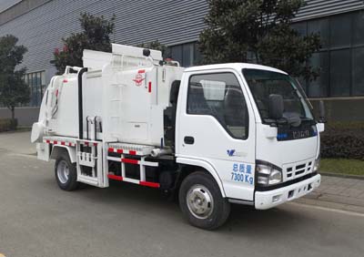 Light duty Isuzu garbage truck Waste compressor