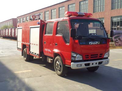 88kw Isuzu escue equipments 2000 liters water tank fire fighting truck
