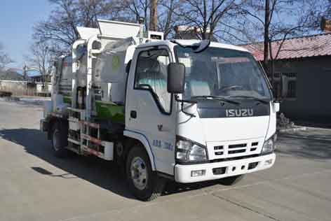 Isuzu side loader garbage truck kitchen garbage truck