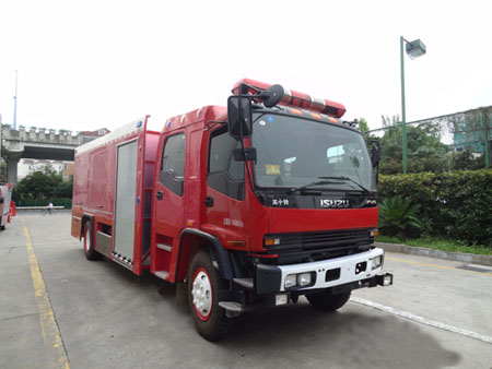 Isuzu fire truck with Rosenbauer NH30 high and normal pressure fire pump