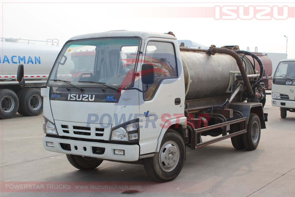details picture and specification for Vacuum Tanker Truck Isuzu (5,000L)