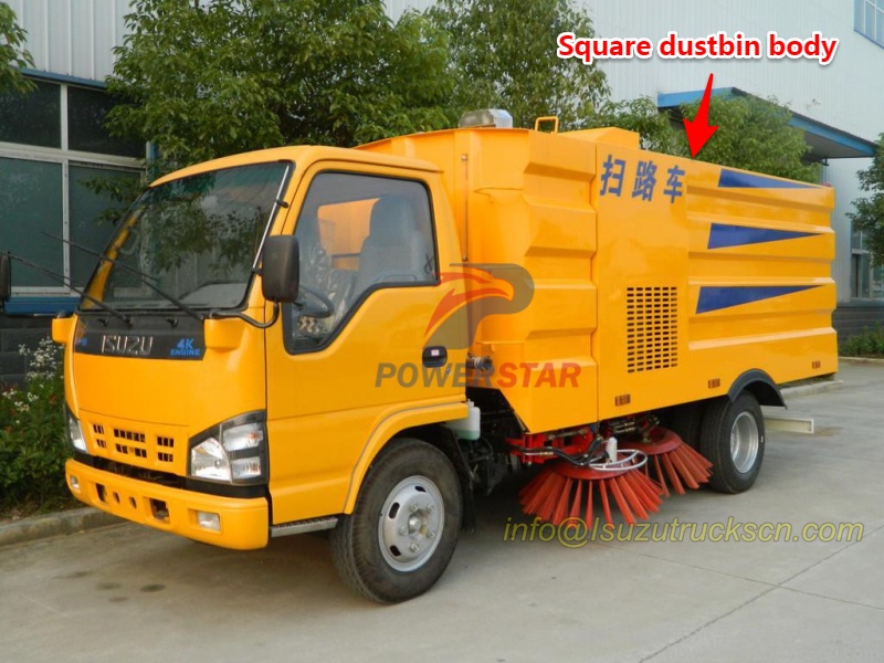 New square dustbin body for road sweeper truck