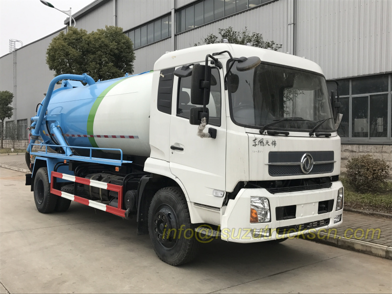 RHD Sewage Vacuum Truck China Dongfeng sewer cleaning trucks