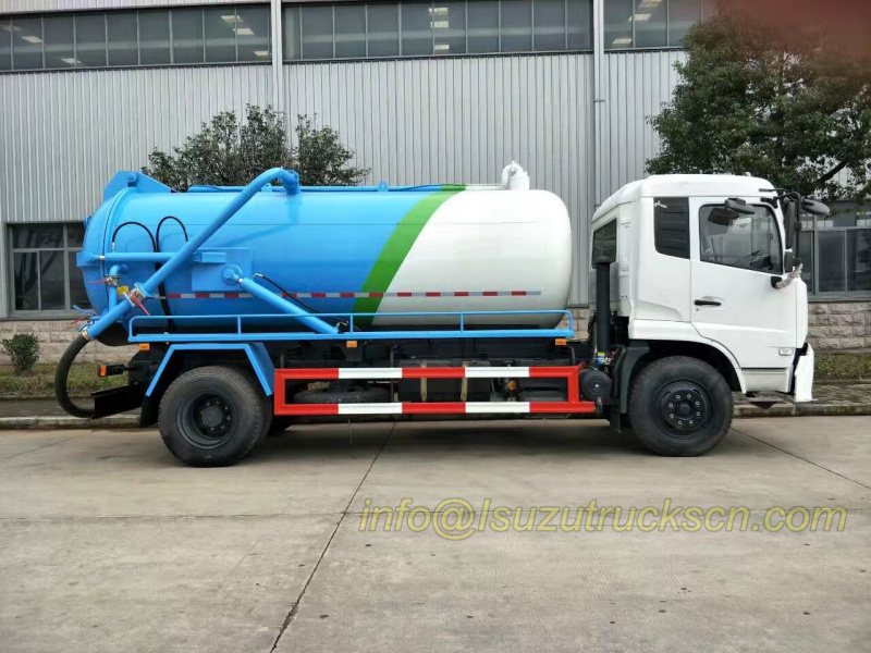 RHD Sewage Vacuum Truck China Dongfeng sewer cleaning trucks