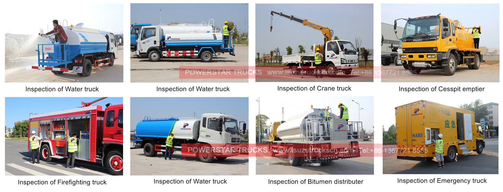 customer build Isuzu tanker trucks for inspectioin and training