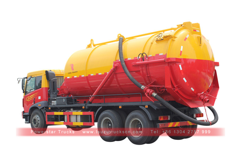 New sewage suction tanker truck Isuzu Vacuum sewage trucks