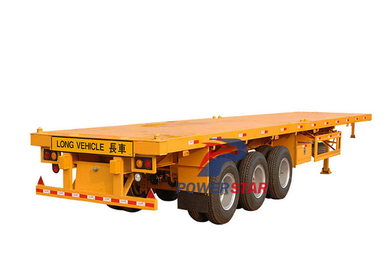 china low price 12.5m Length 40FT Tri-axle Flatbed Trailer manufacturer