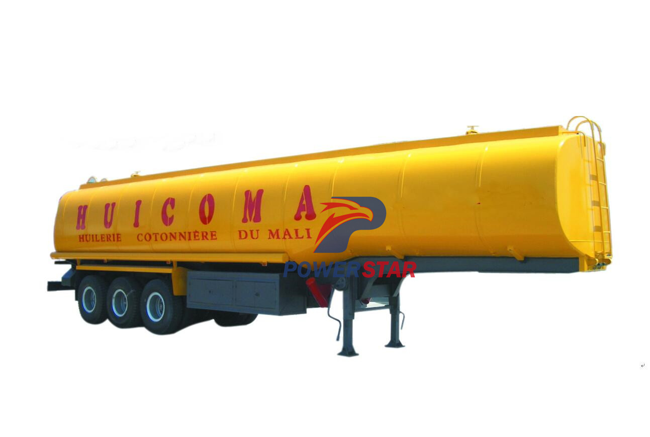 china best oil fuel tanker semi trailer with carbon steel for sale