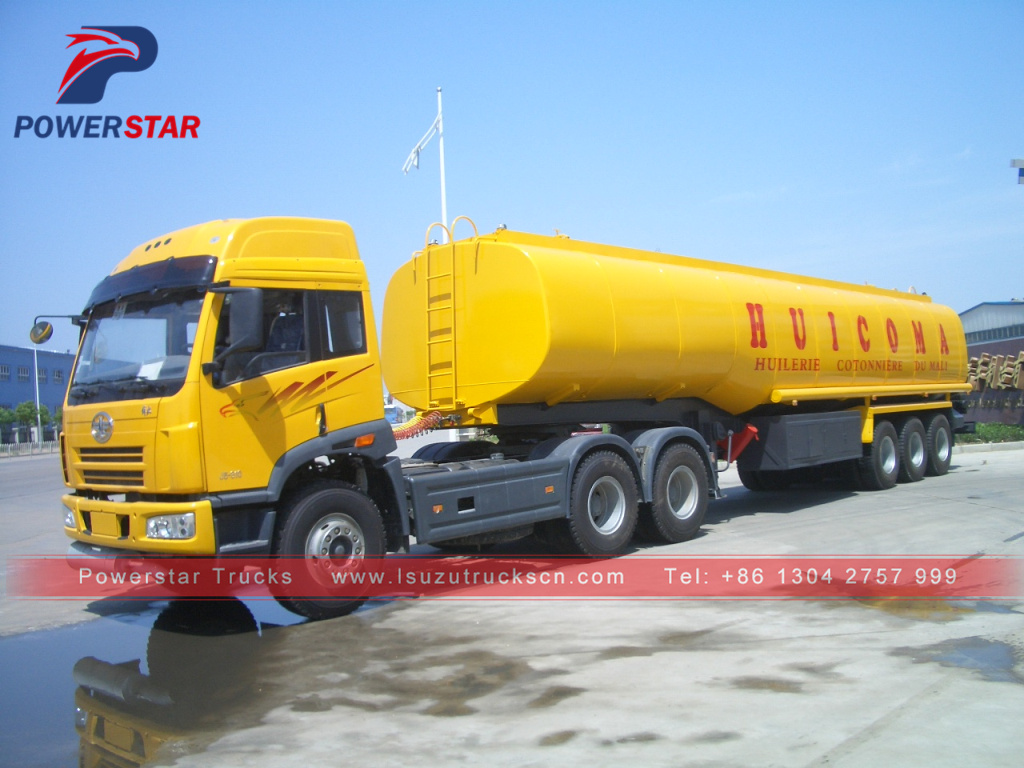 Factory high quality oil transport fuel tanker semi trailer 45000 liters fuel tank trailer
