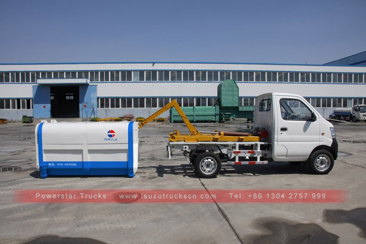 Brand new Good Quantity Powerstar trucks official 1t 1.5t Detachable container garbage collector Garbage Truck