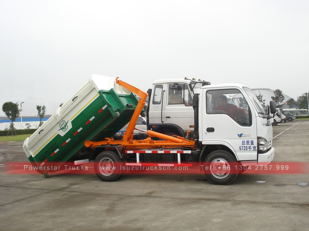 5 Tons 4X2 Pull Arm Truck Isuzu Arm Roll off Garbage Truck for Sale 