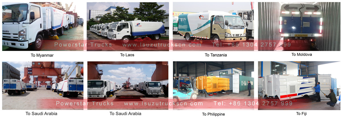 shipping for High vacuum road sweeper truck Isuzu