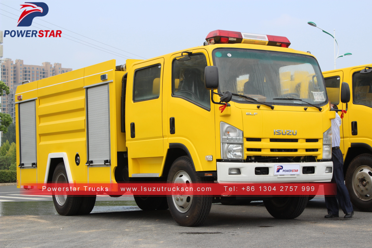 Ghana Water Fire Service vehicle 5000L Foam Fire fighting truck Isuzu