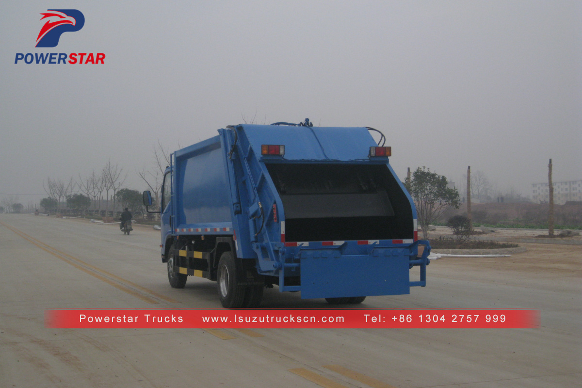 Djibouti 8cbm refuse compactor with Isuzu truck chassis for sale