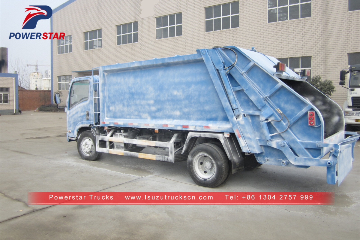 Djibouti 8cbm refuse compactor with Isuzu truck chassis for sale