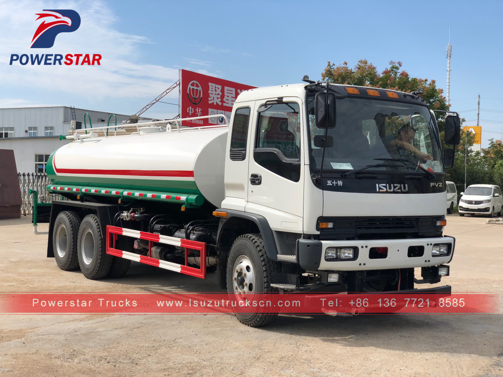 Armenia 20cbm Isuzu water sprinkler truck Tanker lorry vehicle for sale