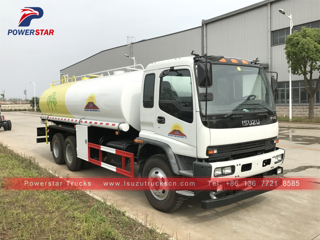 Mongolia customer build 20cbm ISUZU FVZ water bowser sprinkler tank truck for sale